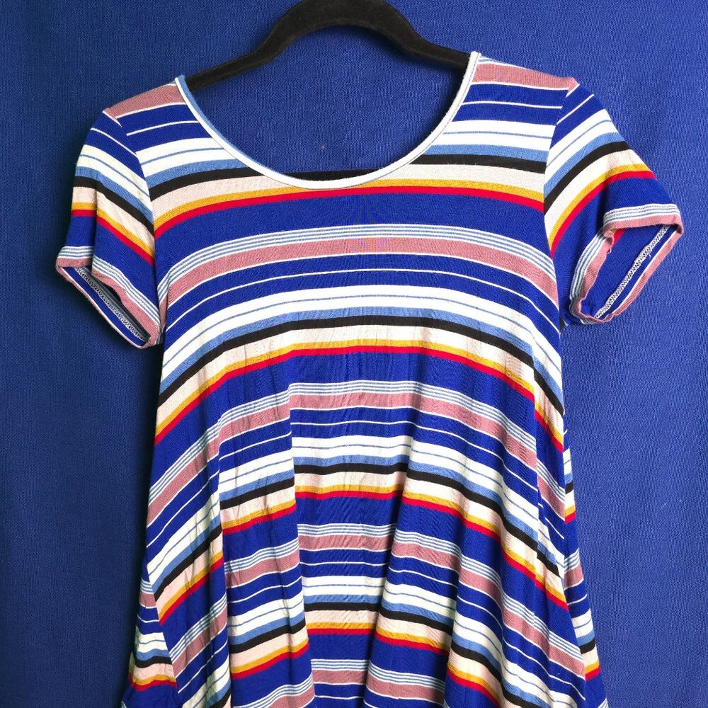 Sweet Teas By Pink Rose Womens Striped Crisscross Top S trendy